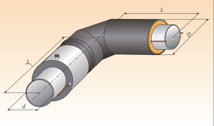 Отвод с метал. заглушкой изоляции и торцевым кабелем вывода